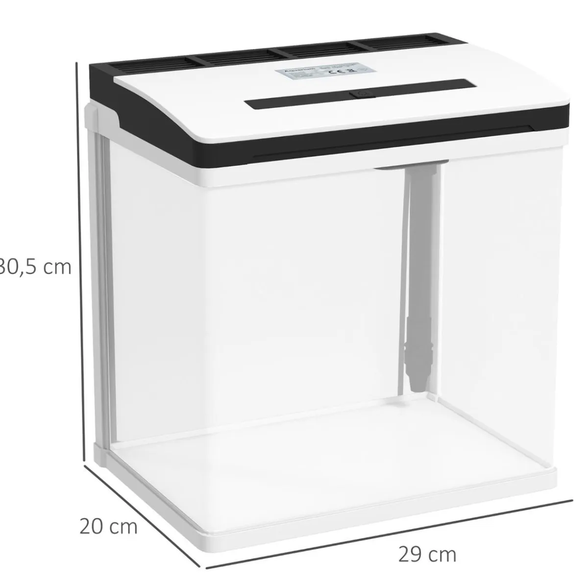 PawHut Steam*Homcom - Acuario 13L con filtro e iluminación