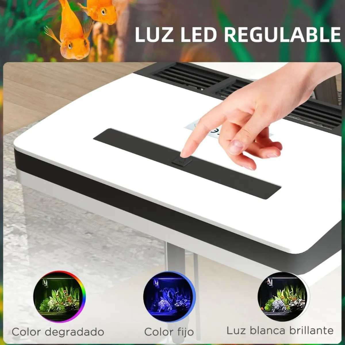 PawHut Steam*Homcom - Acuario 28L con filtro e iluminación