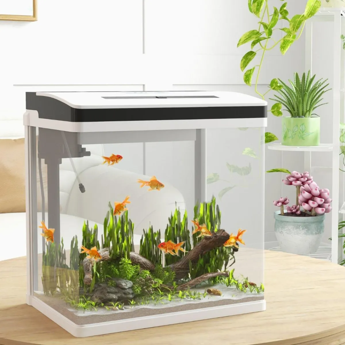 PawHut Steam*Homcom - Acuario 28L con filtro e iluminación