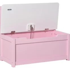 Homcom Estilo De Vida*- Baúl para juguetes Madera Rosa