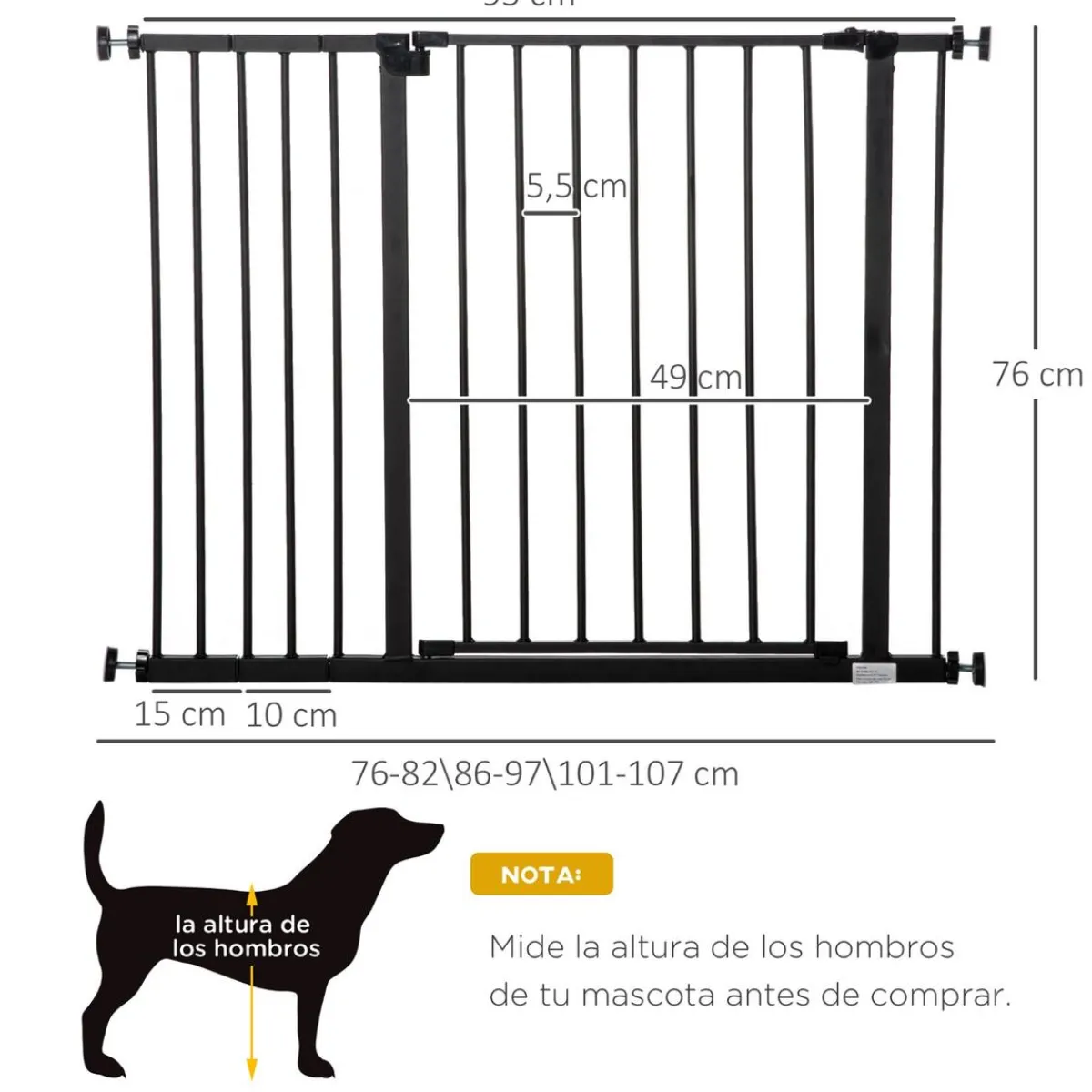 Homcom Coleccionables Y Mini Mundos*- Barrera seguridad para mascotas