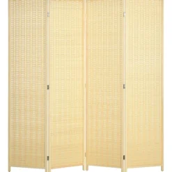 Homcom Estilo De Vida*- Biombo de bambú 4 paneles