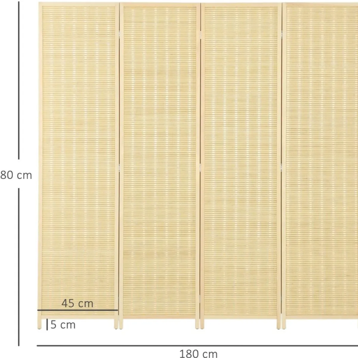 Homcom Estilo De Vida*- Biombo de bambú 4 paneles