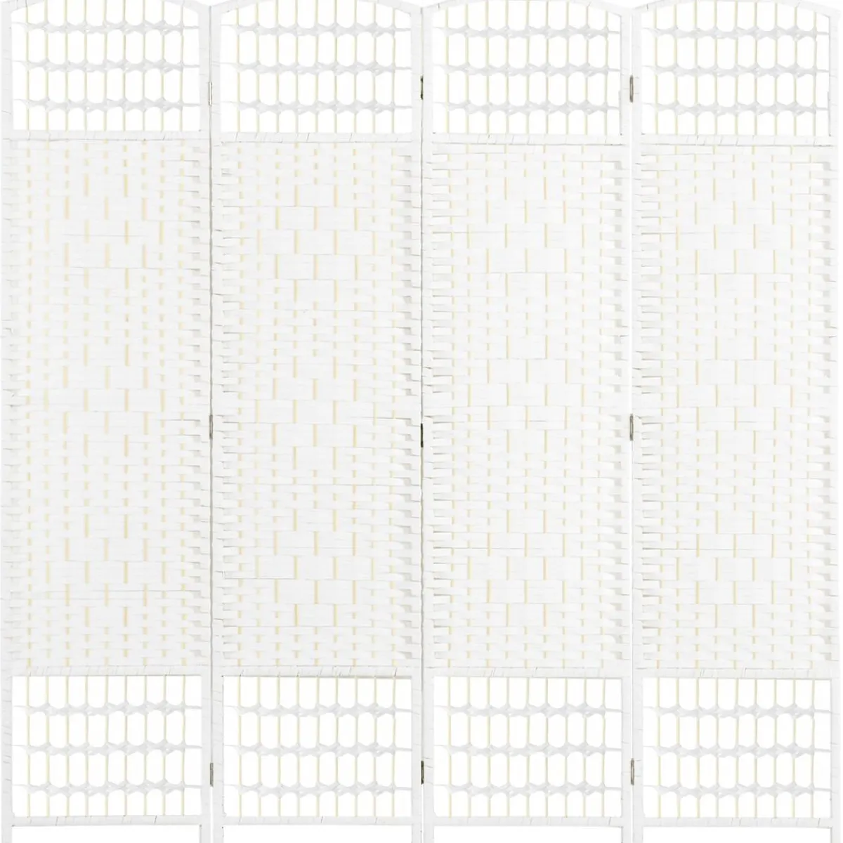 Homcom Estilo De Vida*- Biombo de cuerda de papel 4 paneles