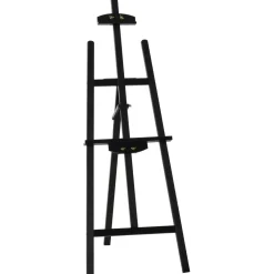 Homcom Arte Y Manualidades*- Caballete de madera con trípode Negro