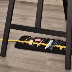 Homcom Arte Y Manualidades*- Caballete de madera con trípode Negro