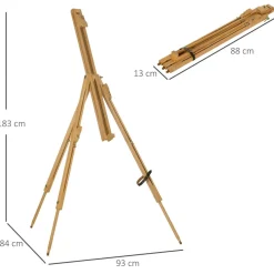 VINSETTO Arte Y Manualidades*Homcom - Caballete de pintura plegable de madera