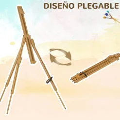 VINSETTO Arte Y Manualidades*Homcom - Caballete de pintura plegable de madera