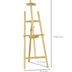 Homcom Arte Y Manualidades*- Caballete de pintura de madera