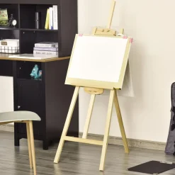 Homcom Arte Y Manualidades*- Caballete de pintura de madera