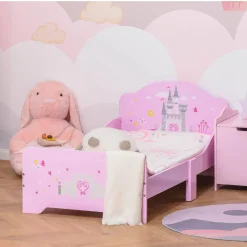 Homcom Estilo De Vida*- Cama infantil 3-6 años color rosa