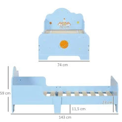 Homcom Estilo De Vida*- Cama infantil espacio Azul