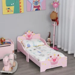 Homcom Estilo De Vida*- Cama infantil Madera Rosa