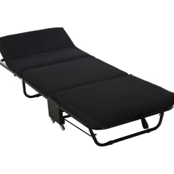 Homcom Estilo De Vida*- Cama plegable con cabecera ajustable Negro