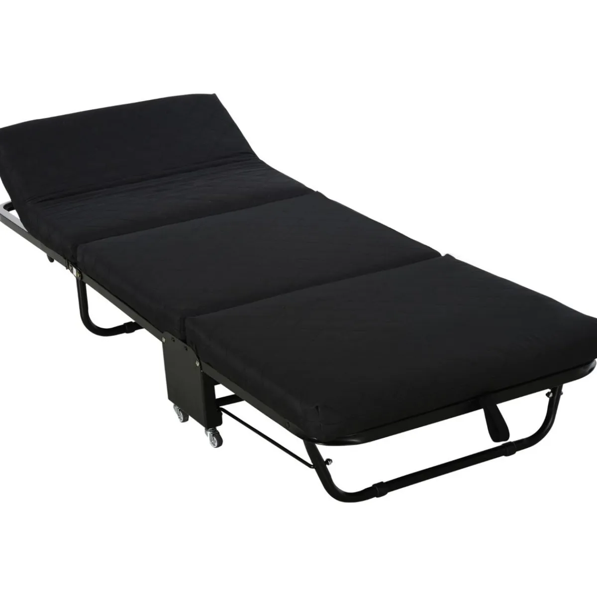 Homcom Estilo De Vida*- Cama plegable con cabecera ajustable Negro