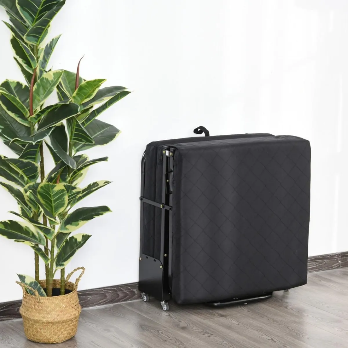 Homcom Estilo De Vida*- Cama plegable con cabecera ajustable Negro