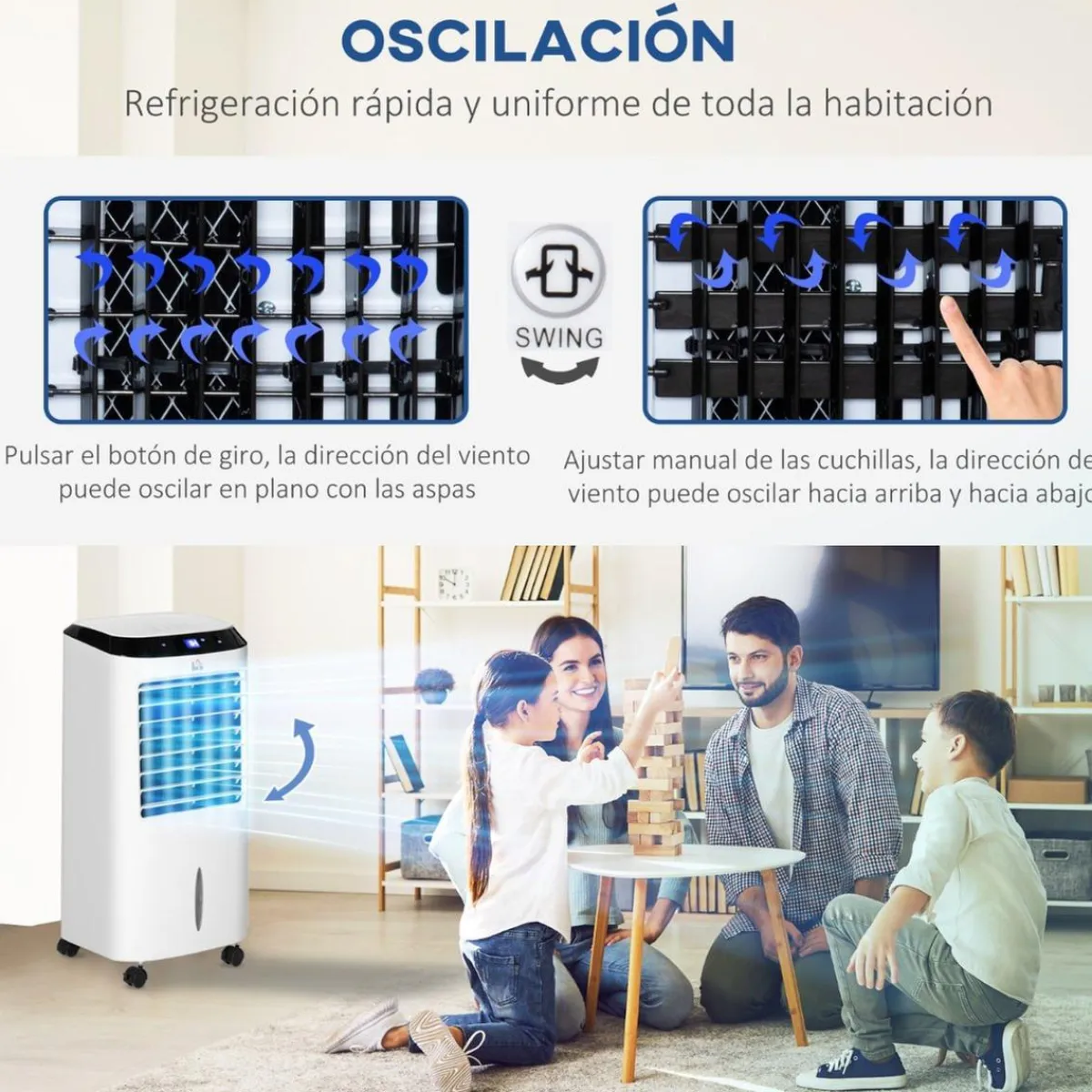 Homcom Figuras De Acción*- Climatizador Evaporativo