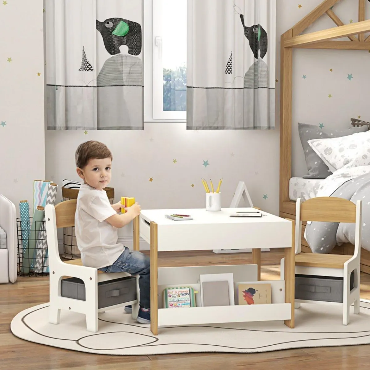 Homcom Estilo De Vida*- Conjunto de Mesa con Sillas