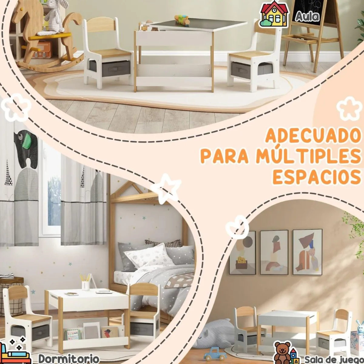 Homcom Estilo De Vida*- Conjunto de Mesa con Sillas