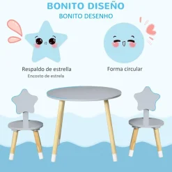 Homcom Estilo De Vida*- Conjunto de mesa y dos sillas estrella