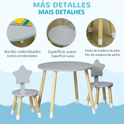Homcom Estilo De Vida*- Conjunto de mesa y dos sillas estrella