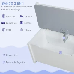 Homcom Estilo De Vida*- Conjunto Infantil Mesa + Banco + 2 sillas madera