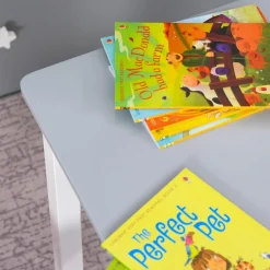 Homcom Estilo De Vida*- Conjunto Infantil Mesa + Banco + 2 sillas madera