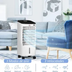 Homcom Figuras De Acción*- Enfriador de Aire Portátil 3,5L