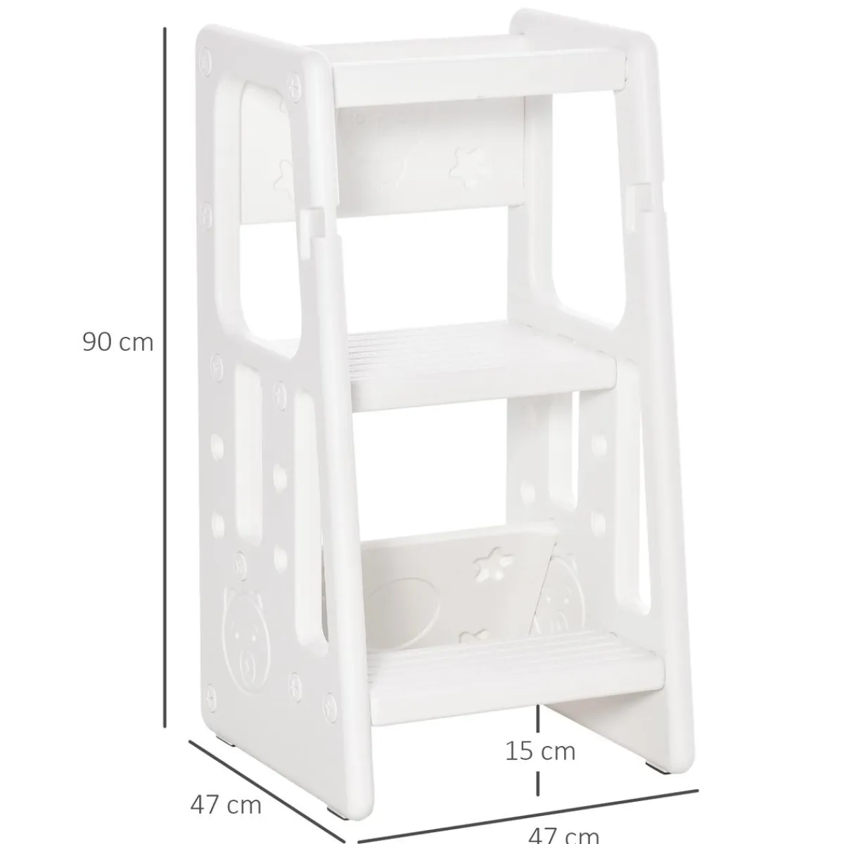 Homcom Estilo De Vida*- Escalón elevador Taburete aprendizaje