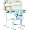 Homcom Estilo De Vida*- Escritorio con estante y silla ajustable Azul y Blanco