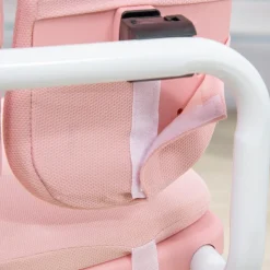 Homcom Estilo De Vida*- Escritorio con estante y silla ajustable Rosa y Blanco