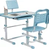 Homcom Estilo De Vida*- Escritorio y silla ajustable Azul y Blanco