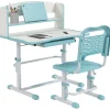 Homcom Estilo De Vida*- Escritorio y silla ajustable Azul y Blanco