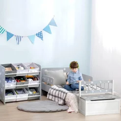 ZONEKIZ Estilo De Vida*Homcom - Estantería infantil con 9 cajas Gris