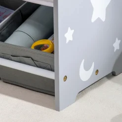 ZONEKIZ Estilo De Vida*Homcom - Estantería infantil con 9 cajas Gris