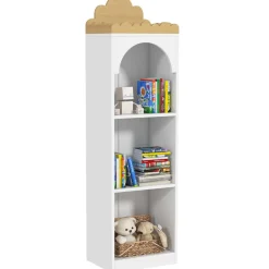 AIYAPLAY Estilo De Vida*Homcom - Estantería infantil 3 niveles Blanco y Natural