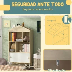 AIYAPLAY Estilo De Vida*Homcom - Estantería infantil madera