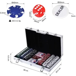 Homcom Juegos Y Puzzles|Friki Zone*- Juego de Póker con 300 Fichas