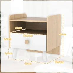 AIYAPLAY Estilo De Vida*Homcom - Mesilla de noche infantil