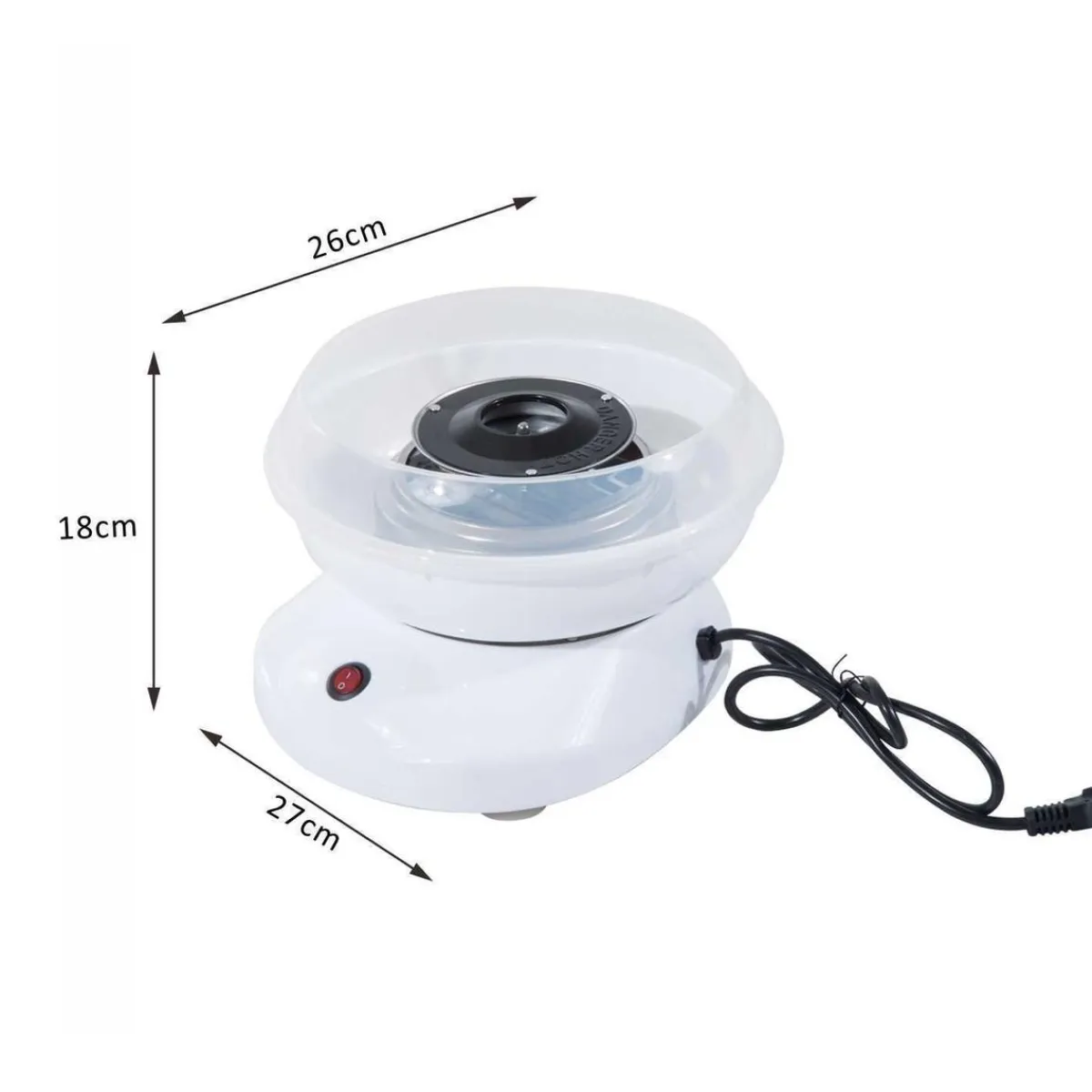 Homcom Figuras De Acción*- Máquina Blanca de Algodón de Azúcar