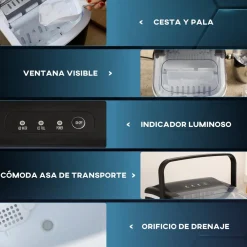 Homcom Figuras De Acción*- Máquina Hielo Negro 105W