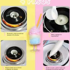 Homcom Figuras De Acción*- Máquina Rosa de Algodón de Azúcar