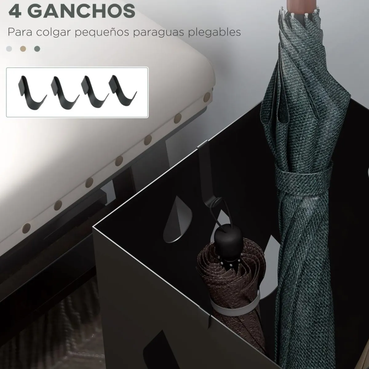 Homcom Estilo De Vida*- Paragüero Negro