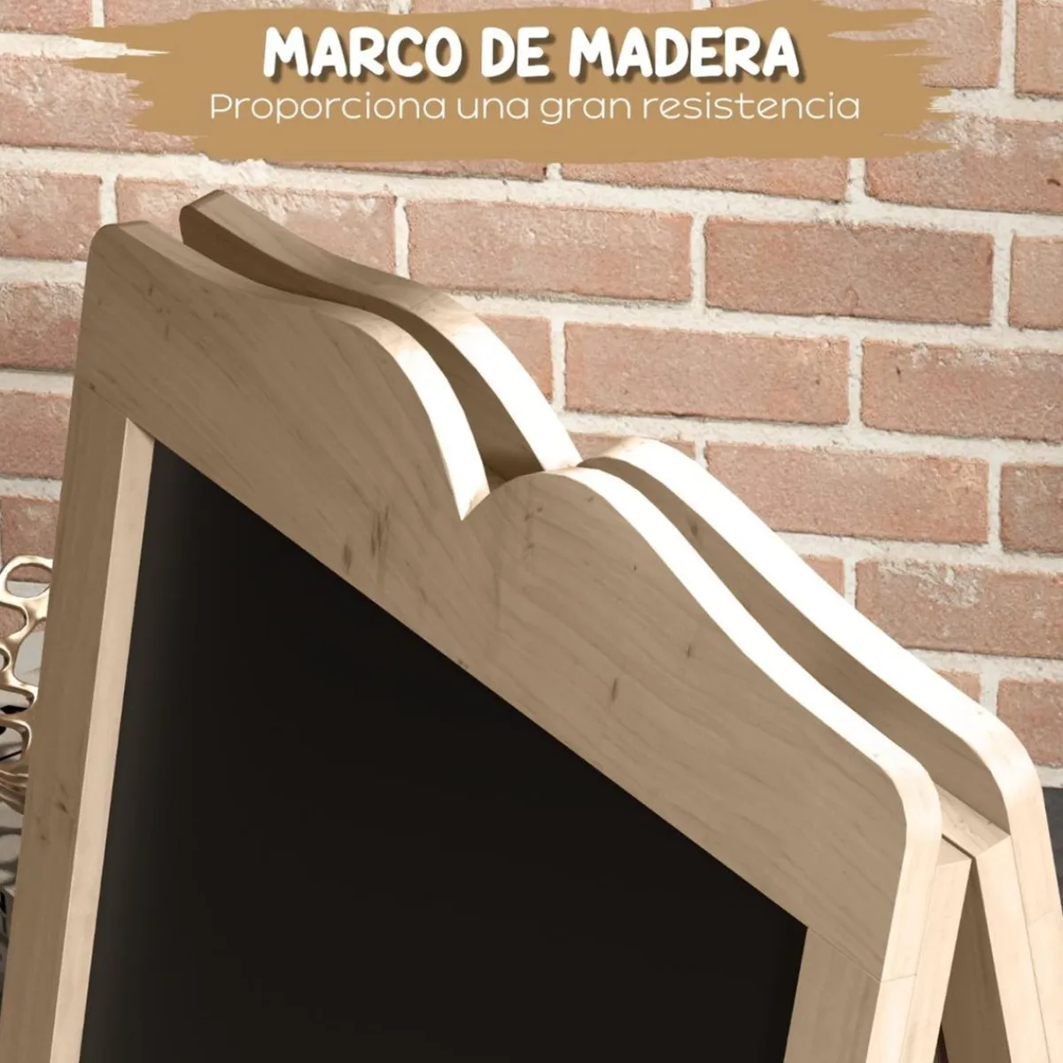 VINSETTO Steam|Arte Y Manualidades*Homcom - Pizarra caballete doble con tizas y plantillas