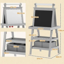 AIYAPLAY Steam|Arte Y Manualidades*Homcom - Pizarra doble cara con caballete