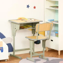 Homcom Estilo De Vida*- Set Pupitre + Silla infantil Vintage