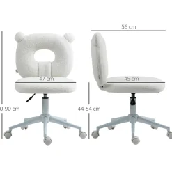 Homcom Estilo De Vida*- Silla infantil de borreguito Blanco