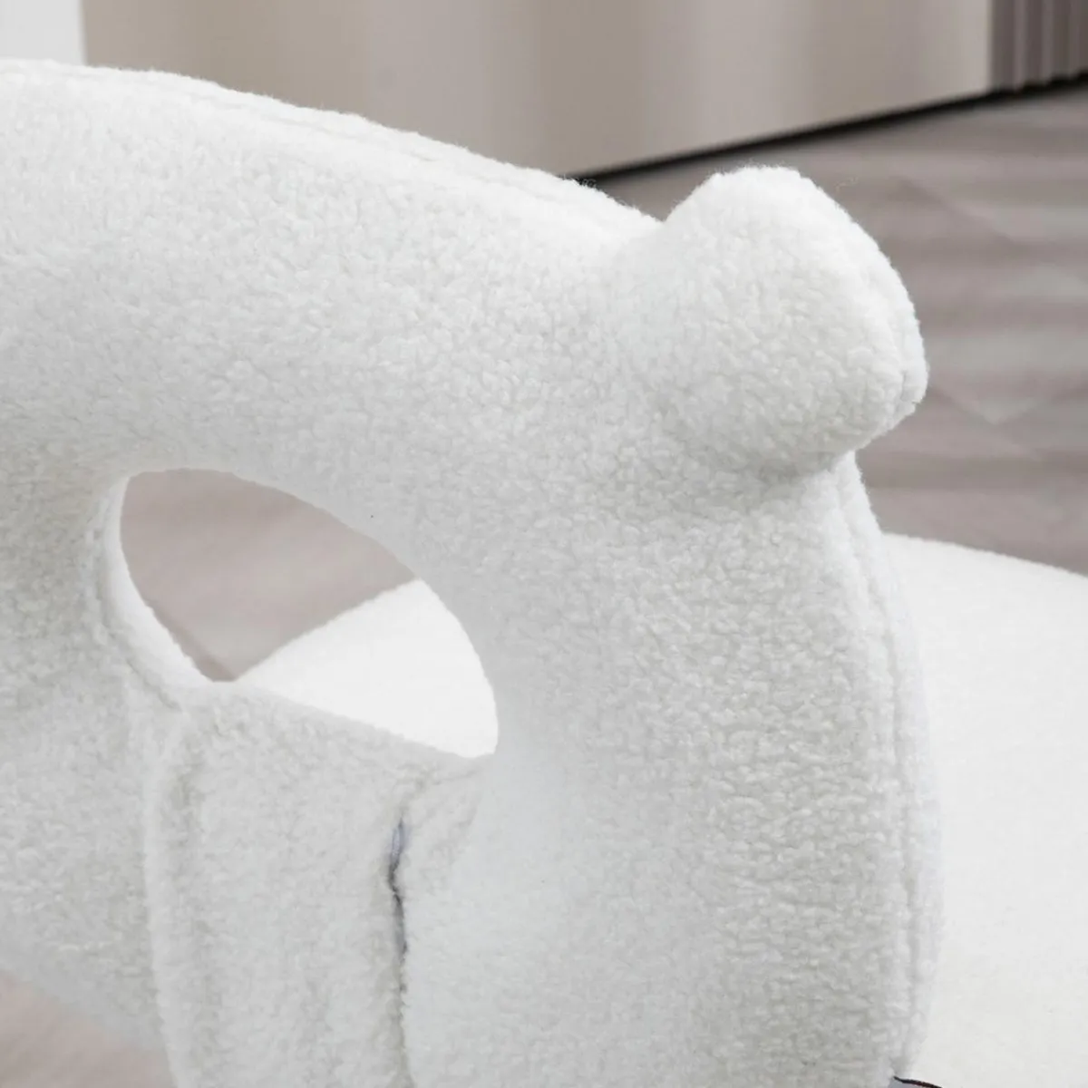 Homcom Estilo De Vida*- Silla infantil de borreguito Blanco