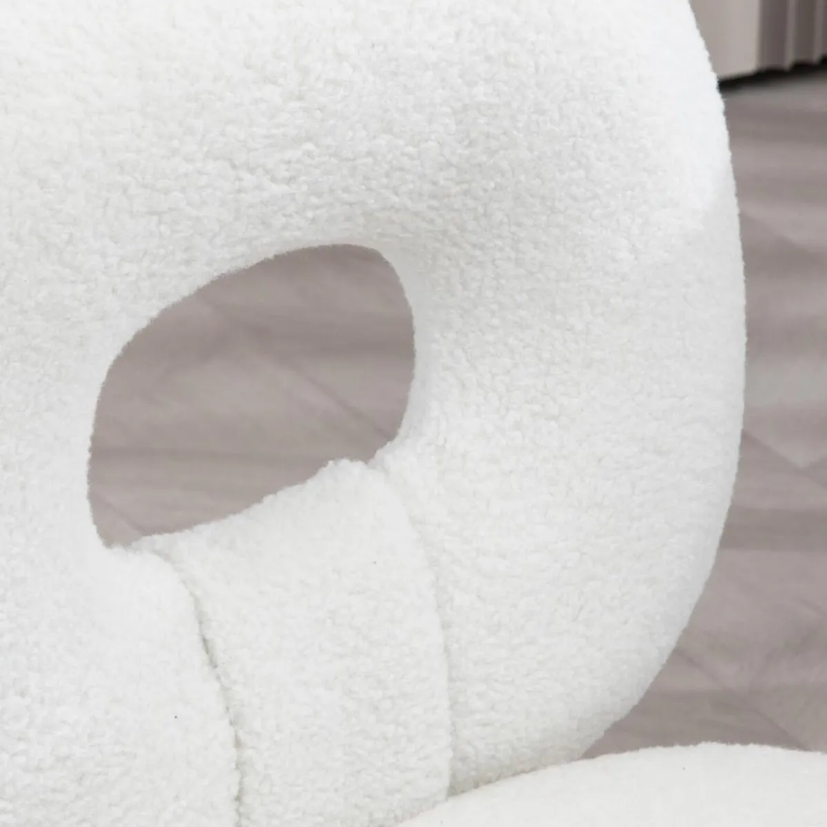 Homcom Estilo De Vida*- Silla infantil de borreguito Blanco