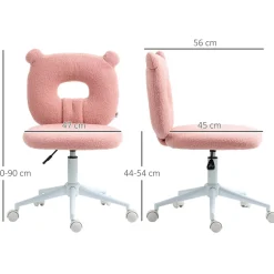 Homcom Estilo De Vida*- Silla infantil de borreguito Rosa